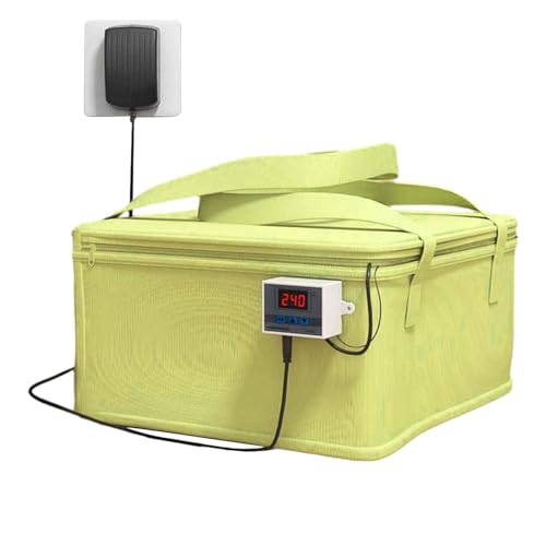 Sauerteig-Gärkasten | Faltbare Teiggärbox | Temperatureinstellung Gärbox Mit Heizung | Wasserdichter Brotgärbehälter Mit Temperaturregelung für Zuhause, Brot, Pizza, Joghurt, Reiswein von MAIDONG