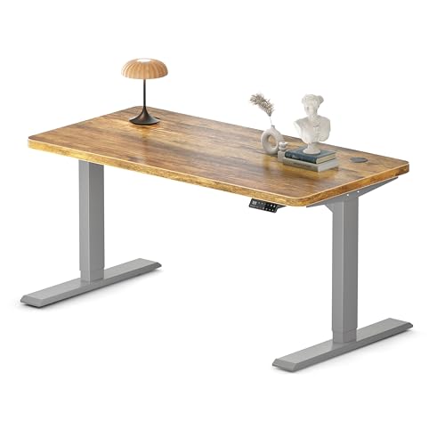 MAIDeSITe Höhenverstellbarer Schreibtisch (140x70cm), Höhenverstellbar Stehtisch Elektrisch, Energieeffizient‌ Flüsterleiser Dualmotor Traglast 160kg Mit Kollisionsschutz Funktion - S2 Pro von MAIDeSITe