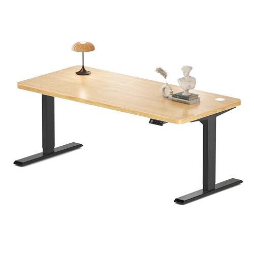 MAIDeSITe Höhenverstellbarer Schreibtisch (160x80cm), Höhenverstellbar Stehtisch Elektrisch, Energieeffizient‌ Flüsterleiser Dualmotor Traglast 160kg Mit Kollisionsschutz Funktion - S2 Pro von MAIDeSITe