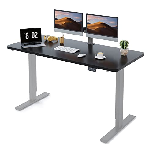 MAIDeSITe Höhenverstellbarer Schreibtisch 140 x 70 cm - Schreibtisch Höhenverstellbar Elektrisch mit 4 LED Memory-Steuerung - Sitz & Stehpult mit Tischplatte (S1 Pro) von MAIDeSITe
