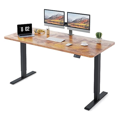 MAIDeSITe Höhenverstellbarer Schreibtisch 160 x 80 cm - Elektrisch Mit 4 LED Memory-Steuerung - Sitz & Stehpult Mit Tischplatte (S1 Pro) von MAIDeSITe
