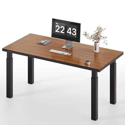 MAIDeSITe Höhenverstellbarer Schreibtisch Elektrisch mit Dual Motor 4 Höhenverstellbaren Beinen 120x80cm, Vierbeintisch Arbeitsstation mit 200 kg Tragkraft, Kabelloser Fernbedienung- Space Solo von MAIDeSITe