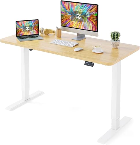 MAIDeSITe Höhenverstellbarer Schreibtisch120 x 60cm-Schreibtisch Höhenverstellbar Elektrisch Sitz & Stehpult -Schreibtisch Höhenverstellbar mit Tischplatte(S1 Pro) von MAIDeSITe