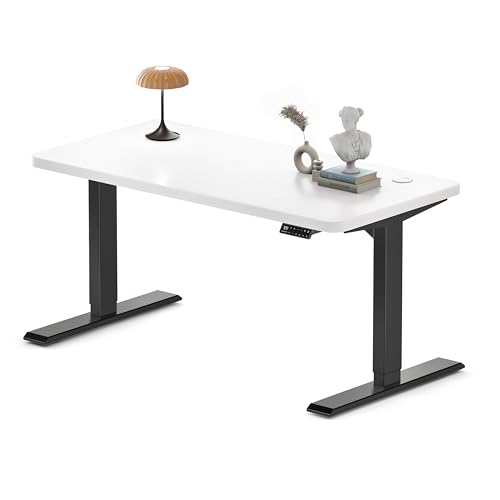 MAIDeSITe Höhenverstellbarer Schreibtisch (140x70cm), Höhenverstellbar Stehtisch Elektrisch, Energieeffizient‌ Flüsterleiser Dualmotor Traglast 160kg Mit Kollisionsschutz Funktion - S2 Pro von MAIDeSITe