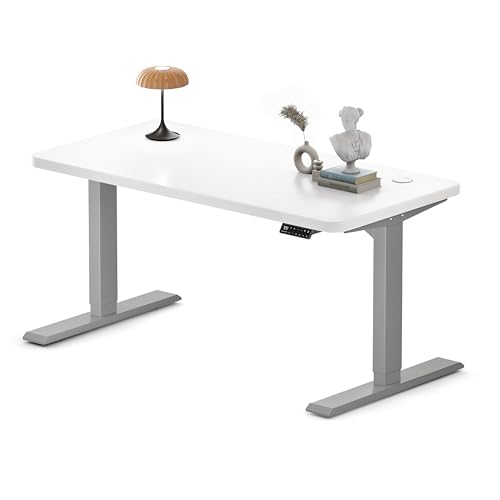 MAIDeSITe Höhenverstellbarer Schreibtisch (140x70cm), Höhenverstellbar Stehtisch Elektrisch, Energieeffizient‌ Flüsterleiser Dualmotor Traglast 160kg Mit Kollisionsschutz Funktion - S2 Pro von MAIDeSITe