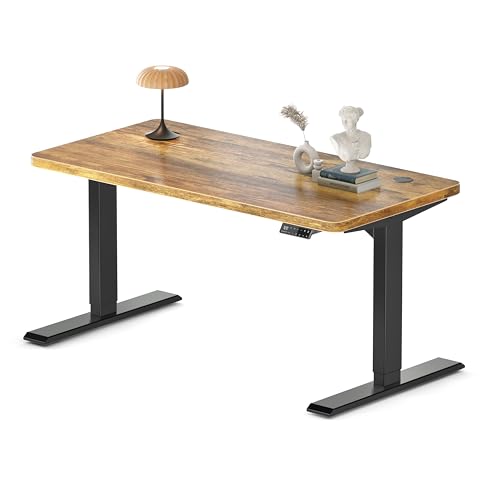 MAIDeSITe Höhenverstellbarer Schreibtisch (140x70cm), Höhenverstellbar Stehtisch Elektrisch, Energieeffizient‌ Flüsterleiser Dualmotor Traglast 160kg Mit Kollisionsschutz Funktion - S2 Pro von MAIDeSITe