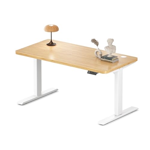 MAIDeSITe Höhenverstellbarer Schreibtisch (140x70cm), Höhenverstellbar Stehtisch Elektrisch, Energieeffizient‌ Flüsterleiser Dualmotor Traglast 160kg Mit Kollisionsschutz Funktion - S2 Pro von MAIDeSITe