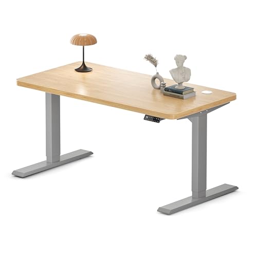 MAIDeSITe Höhenverstellbarer Schreibtisch (140x70cm), Höhenverstellbar Stehtisch Elektrisch, Energieeffizient‌ Flüsterleiser Dualmotor Traglast 160kg Mit Kollisionsschutz Funktion - S2 Pro von MAIDeSITe