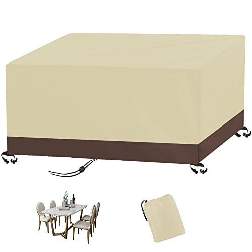 MAIFENGL Abdeckung Gartenmöbel, wasserdichte Abdeckhaube Schutzhülle 420D Oxford-Gewebe Winddicht UV-Beständiges Schutzhülle für Gartentisch Möbelsets-BeigeBrown|| 160x130x100cm/LxWxH MAIFENGL Abdeckung Gartenmöbel, wasserdichte Abdeckhaube Schutzhülle 420D Oxford-Gewebe Winddicht UV-Beständiges Schutzhülle für Gartentisch Möbelsets-BeigeBrown|| 160x130x100cm/LxWxH von MAIFENGL