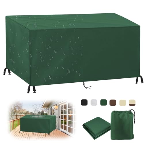 MAIFENGL Abdeckung für Gartenmöbel, Rechteckige Gartentisch Abdeckung Wasserdicht Winddicht UV-Beständiges 420D Oxford Schutzhülle für Gartenmöbel-Green|| 210x75x80cm/83x30x31in von MAIFENGL