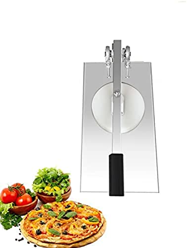 Manuelle Pizzateigpresse Edelstahl Pizzapresse Max 9,5'' Home Tortilla Gebäckpresse Maschine Für Pizza, Tortilla, Dosa, Silber,Baifantastic11 von MAIGOU