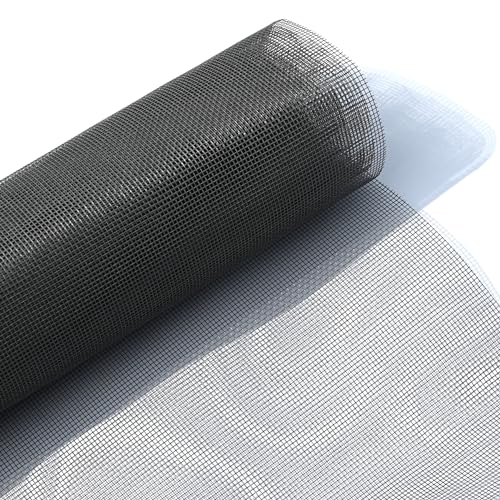 MAILEKT Fliegengitter Gewebe, DIY Fliegengitter Fenster, Fliegengitter Meterware, Insektenschutz Fenster,Fliegengitter Zuschneidbar für Balkontür Dachfenster Wohnzimmer Bodentiefe Fenster (1.2mX 2.5m) von MAILEKT