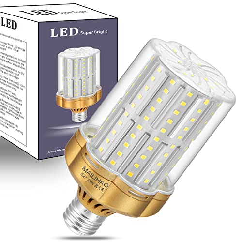 MAILIHAO 1er-Pack 30W Superhelle E27 LED Maiskolben (250W Entspricht Glühbirnen) Kaltweiß 6000K 3500LM Mais Lampen LED Leuchtmittel für Fabriklager Garage Hof, Nicht Dimmbar von MAILIHAO