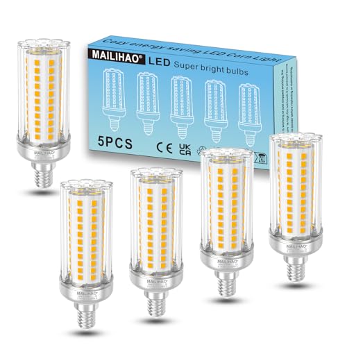 MAILIHAO 16W E14 LED Lampen 2700K Warmweiß 1900LM,Ersetzt Glühbirnen 120Watt 150Watt,Energiesparlampe E14 Mais Birne, Kleine Edison-Schraube Kerze Licht E14 Nicht Dimmbar 5er-Pack von MAILIHAO