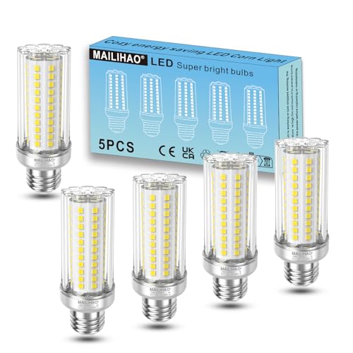 MAILIHAO 16W E27 LED Leuchtmittel,Tageslichtweiß Glühbirne E27 5000K,LED Maiskolben Birne 2050LM, Ersetzt Glühbirnen 120Watt 150Watt, Edison-Schraube Leuchtmittel E27 Nicht Dimmbar, 5er Pack von MAILIHAO