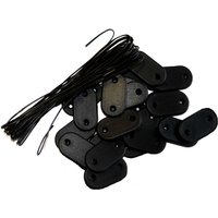 Maillestore - Befestigungsset Sichtschutz - Pack mit 10 Sets (26 Clips + 4 m Draht pro Set) Pack mit 10 Sets Schwarz von MAILLESTORE