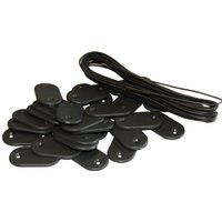 Maillestore - Befestigungsset Sichtschutz - Pack mit 10 Sets (26 Clips + 4 m Draht pro Set) Pack mit 10 Sets grün/grau von MAILLESTORE