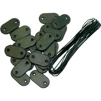 Befestigungsset Sichtschutz - Pack mit 10 Sets (26 Clips + 4 m Draht pro Set) Pack mit 10 Sets Grün von MAILLESTORE