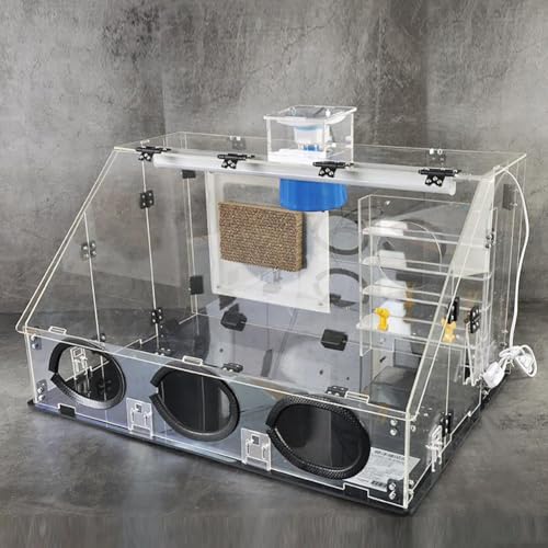 40W Modell Spritzkabine, 220V-50Hz Transparent Luftdicht Lackierschrank, 100-300W Drei Stufen Einstellbar, Mit LED-Leuchten Und Abluftschlauch, Für Malerei Modelle, Kunst, Handwerk von MAIMAILE