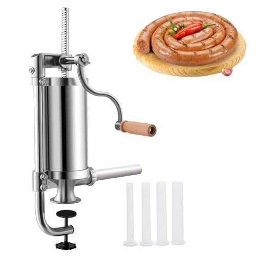Vertikaler hausgemachter Wurstbereiter, 3L-Wurstfüller aus Edelstahl, horizontaler Küchen-Aluminium-Fleischwursthersteller, Edelstahl-Wursthersteller, manuelle Fleischfüllmaschine für den kommerzielle von MAIMAILE