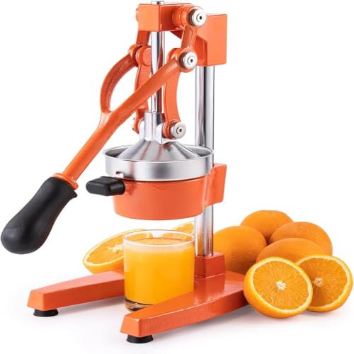 Zitruspresse aus Gusseisen, Handpresse in handelsüblicher Qualität, robuste Arbeitsplattenpresse, für Orangensaft, Pom-Limetten-Zitronensaft, handelsübliche Zitronenpresse/Orangenbrecher von MAIMAILE
