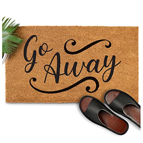 Go Away Fußmatte 76,2 x 43,2 cm, lustige Fußmatte für den Außenbereich, lustige Fußmatte für den Außenbereich, lustige Fußmatte "Go Away", Unwillkommene Matte von MAINEVENT