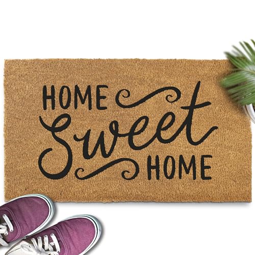 MAINEVENT Home Sweet Home Fußmatte, 76,2 x 43,2 cm, Willkommensmatte, Haustür, Außendekoration, mit rutschfester PVC-Rückseite MAINEVENT Home Sweet Home Fußmatte, 76,2 x 43,2 cm, Willkommensmatte, Haustür, Außendekoration, mit rutschfester PVC-Rückseite von MAINEVENT