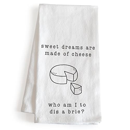 MAINEVENT Sweet Dreams are Made of Cheese Who Am I to Dis A Brie Lustiges Geschirrtuch 45,7 x 61 cm, Sweet Dreams Küchentuch Lustiger Küchenspruch Geschirrspruch Tee MAINEVENT Sweet Dreams are Made of Cheese Who Am I to Dis A Brie Lustiges Geschirrtuch 45,7 x 61 cm, Sweet Dreams Küchentuch Lustiger Küchenspruch Geschirrspruch Tee von MAINEVENT
