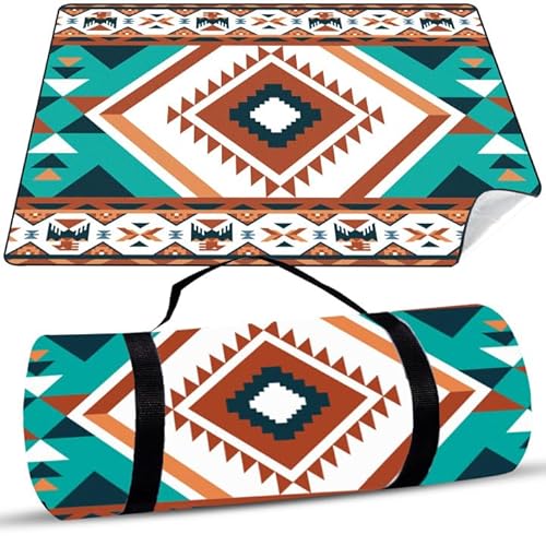 MAISITOO XXL Picknickdecke 200x200cm – wasserdichte und Isolierte Campingdecke für 4–6 Personen, Faltbare Outdoor Strandmatte mit Tragegriff, Weiche Decke für Garten, Park & Reisen von MAISITOO
