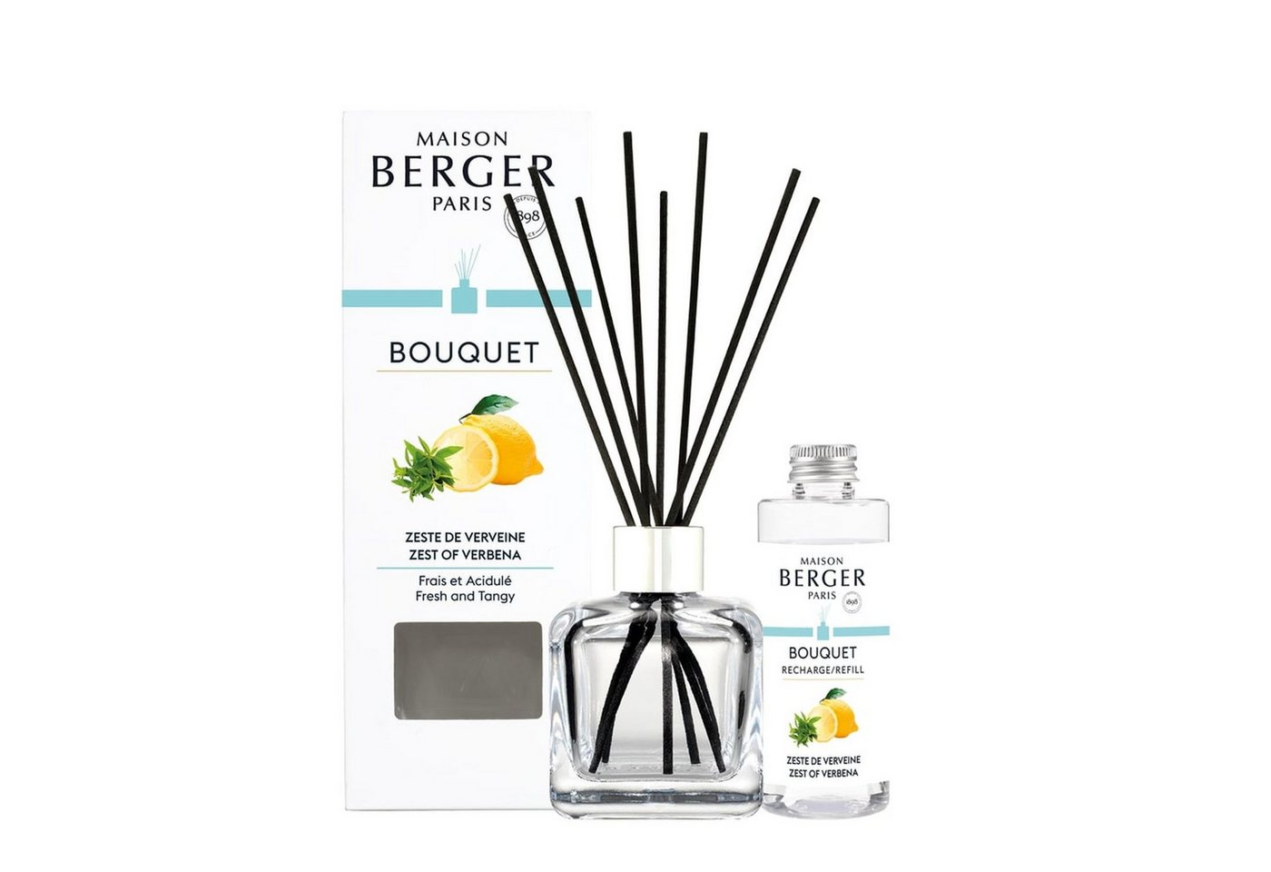 MAISON BERGER PARIS Raumduft Bouquet mit Nachfüller Belebende Zitronenverbene 100 ml von MAISON BERGER PARIS