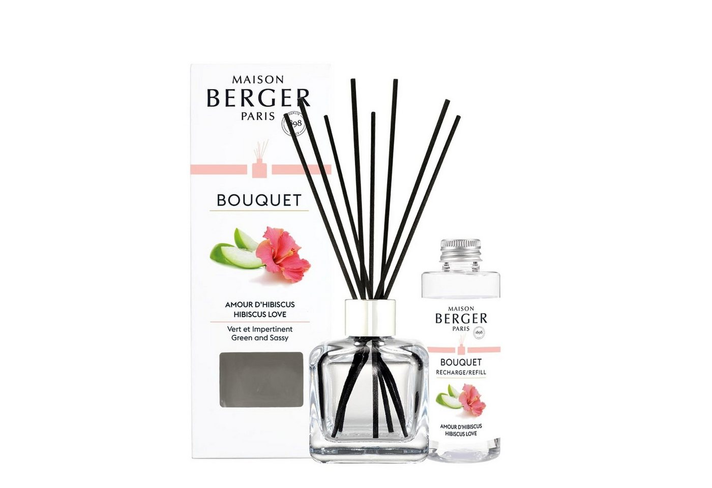 MAISON BERGER PARIS Raumduft Bouquet mit Nachfüller Eindrucksvoller Hibiskus 100 ml von MAISON BERGER PARIS