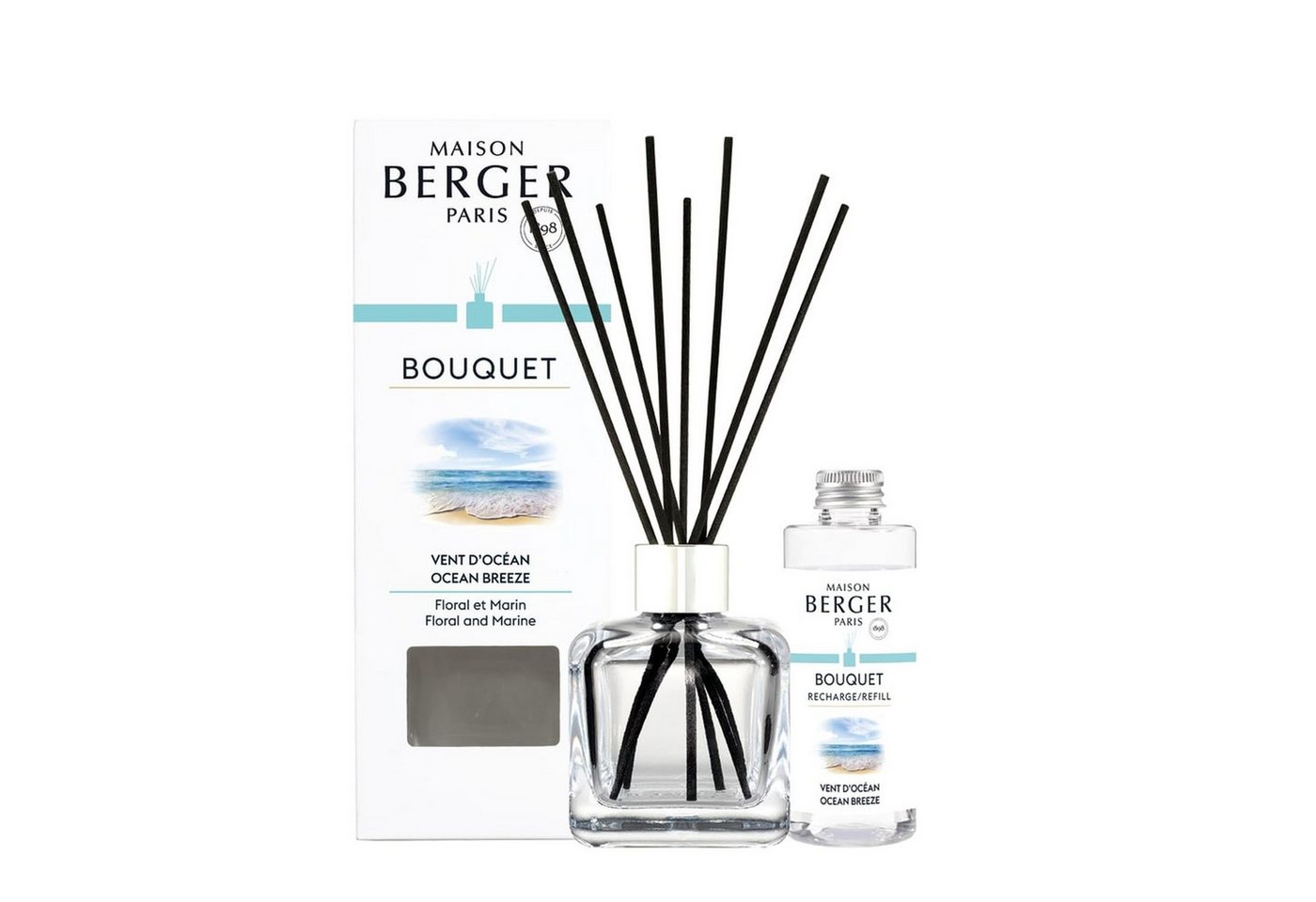 MAISON BERGER PARIS Raumduft Bouquet mit Nachfüller Frische Ozeanbrise 100 ml von MAISON BERGER PARIS