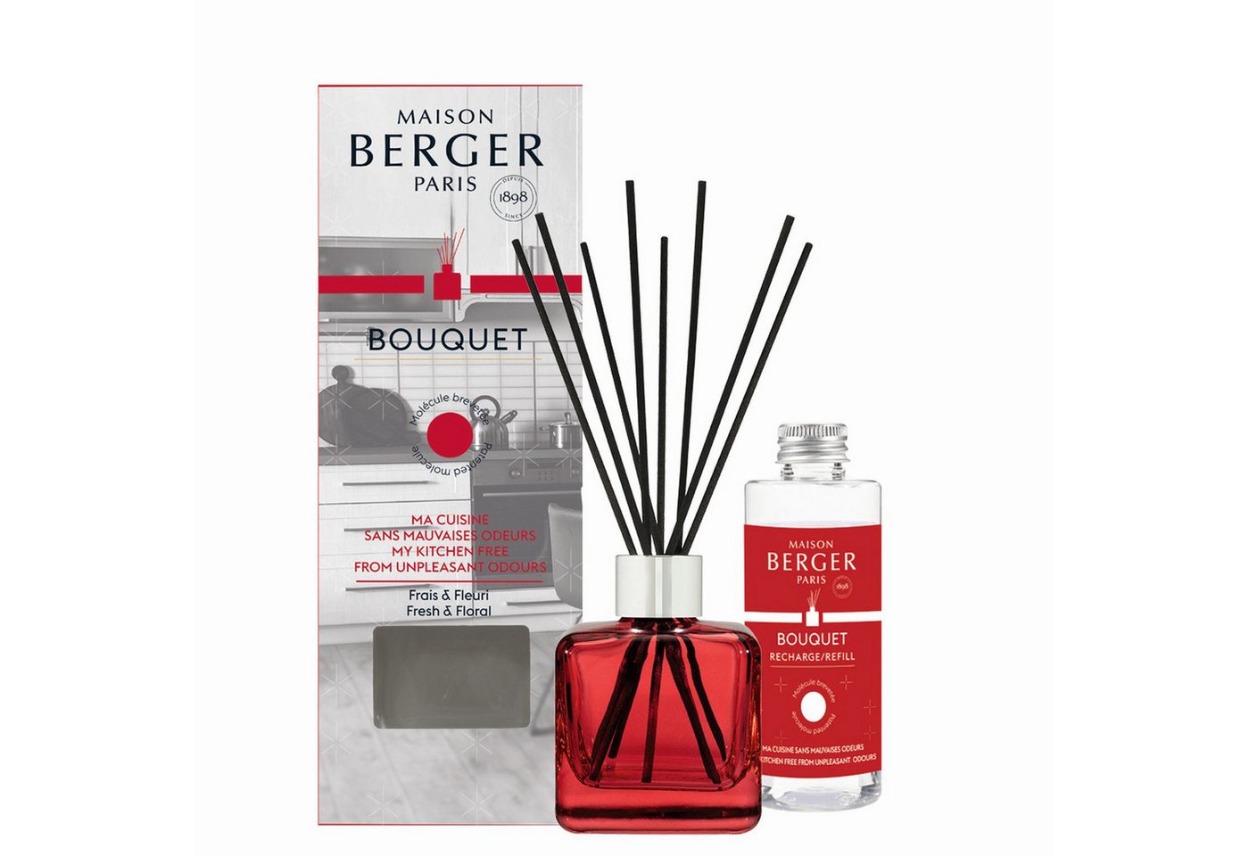 MAISON BERGER PARIS Raumduft Bouquet mit Nachfüller Meine Küche ohne unangenehme Gerüche 100 ml von MAISON BERGER PARIS