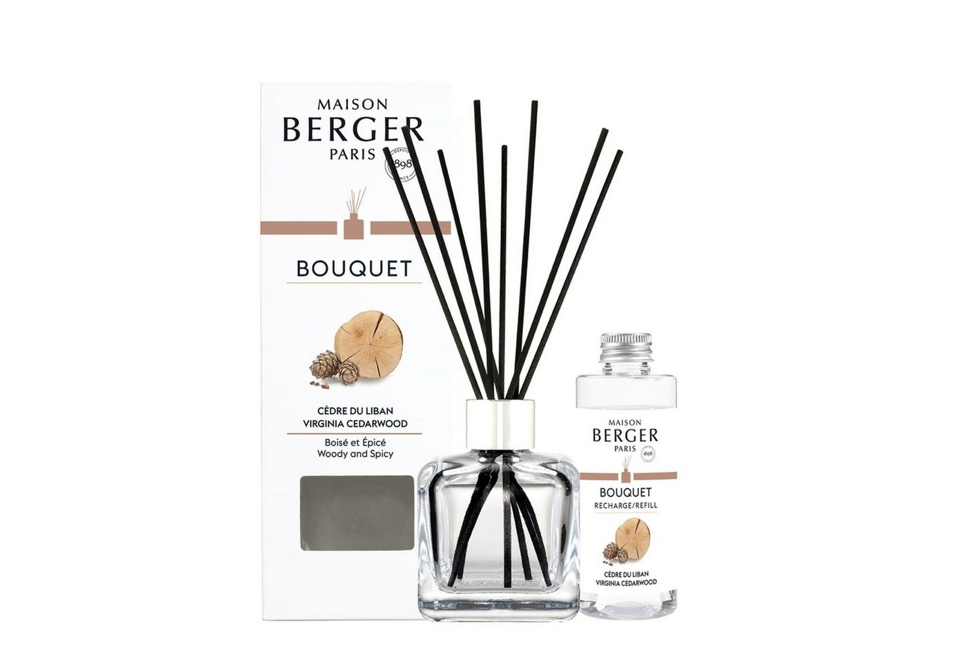 MAISON BERGER PARIS Raumduft Bouquet mit Nachfüller Zedernholz aus dem Libanon 100 ml von MAISON BERGER PARIS