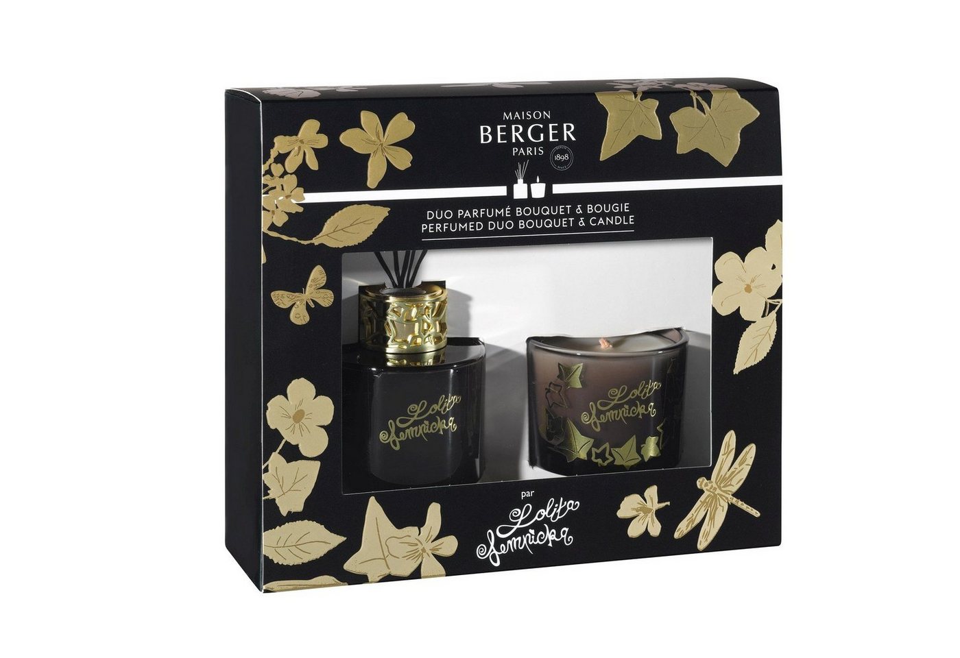 MAISON BERGER PARIS Raumduft Geschenkset Duo Bouquet und Kerze Lolita Lempicka Black (2-St) von MAISON BERGER PARIS