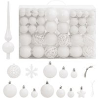 111-tlg. Weihnachtskugel-Set,Christbaumschmuck/Weihnachtsbaumschmuck,Christbaumkugeln Weiß Polystyrol CIW85479Bonnevie 111-tlg. Weihnachtskugel-Set,Christbaumschmuck/Weihnachtsbaumschmuck,Christbaumkugeln Weiß Polystyrol CIW85479Bonnevie von MAISON CHIC