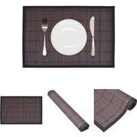 Maison Chic - 6 Bambus-Platzdeckchen 30 x 45 cm Dunkelbraun - Tischsets - Braun von MAISON CHIC