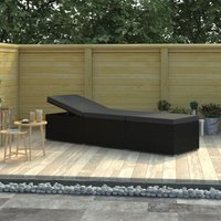 Gartenliege Sonnenliege Relaxliege für Garten, Balkon und Terrrasse mit Auflage Poly Rattan Schwarz DE82057 Gartenliege Sonnenliege Relaxliege für Garten, Balkon und Terrrasse mit Auflage Poly Rattan Schwarz DE82057 von MAISON CHIC