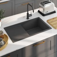 Küchenspüle Handgemachte Einbauspüle Spülen mit 1 Becken Spülbecken Schwarz Edelstahl DE64033 Küchenspüle Handgemachte Einbauspüle Spülen mit 1 Becken Spülbecken Schwarz Edelstahl DE64033 von MAISON CHIC