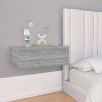 Maison Chic - 2er Set Hängende Nachttische Nachtschränke Sideboards Grau Sonoma 40x30x15 cm DE27945 von MAISON CHIC