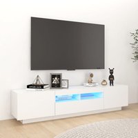 Maison Chic - TV-Schrank TV-Lowboard Fernsehschrank mit LED-Leuchten Weiß 180x35x40 cm BRYJ581160 BonneVie Maison Chic - TV-Schrank TV-Lowboard Fernsehschrank mit LED-Leuchten Weiß 180x35x40 cm BRYJ581160 BonneVie von MAISON CHIC