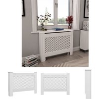 Maison Chic - The Living Store Heizkörperabdeckung Weiß 112×19×81,5 cm mdf - Heizkörper-Zubehör - Weiß von MAISON CHIC