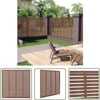 Maison Chic - The Living Store Lamellenzaun wpc 180x180 cm Braun - Holz-Look Zaun - wpc Zaun - Lattenzaun - Gartenzaun - Sichtschutz von MAISON CHIC