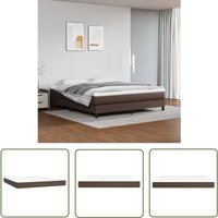 Maison Chic - The Living Store Taschenfederkernmatratze Braun 160x200x20 cm Kunstleder - Taschenfederkernmatratze - Bettmatratze - Kunstledermatratze von MAISON CHIC