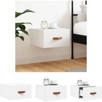 Maison Chic - The Living Store Wand-Nachttisch Weiß 35x35x20 cm - Aufbewahrungsschränke & Schließfächer - Weiß von MAISON CHIC