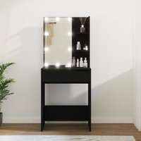 Schminktisch，Frisiertisch，Schminkkommode mit LED Schwarz 60x40x140 cm CCA453681 BonneVie von MAISON CHIC
