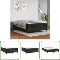 The Living Store Bettgestell Schwarz 140x200 cm Kunstleder - Schlafzimmermöbel - Bettgestell - Doppelbett - Kunstlederbett - Schwarzes Bett The Living Store Bettgestell Schwarz 140x200 cm Kunstleder - Schlafzimmermöbel - Bettgestell - Doppelbett - Kunstlederbett - Schwarzes Bett von MAISON CHIC