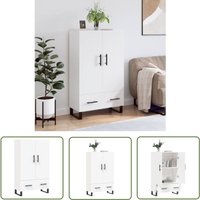 The Living Store Highboard Weiß 69,5x31x115 cm Holzwerkstoff - Sideboard - Hochschrank - Wohnzimmermöbel - Weißer Schrank - Regal The Living Store Highboard Weiß 69,5x31x115 cm Holzwerkstoff - Sideboard - Hochschrank - Wohnzimmermöbel - Weißer Schrank - Regal von MAISON CHIC