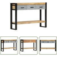 The Living Store Konsolentisch 110x30x76 cm Raues Massivholz Mango - Mangoholzmöbel - Konsole - Beistelltisch - Wohnraumgestaltung - Flurtisch von MAISON CHIC