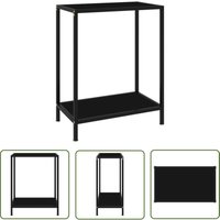 The Living Store Konsolentisch Schwarz 60x35x75 cm Hartglas - Konsolentisch - Wohnzimmermöbel - Sideboard - Nachttisch - Schwarz von MAISON CHIC
